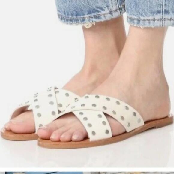 Dolce Vita Womens Casta Leather Open Toe Casual Slide Sandals Size‎ 9.5 - Picture 1 of 9